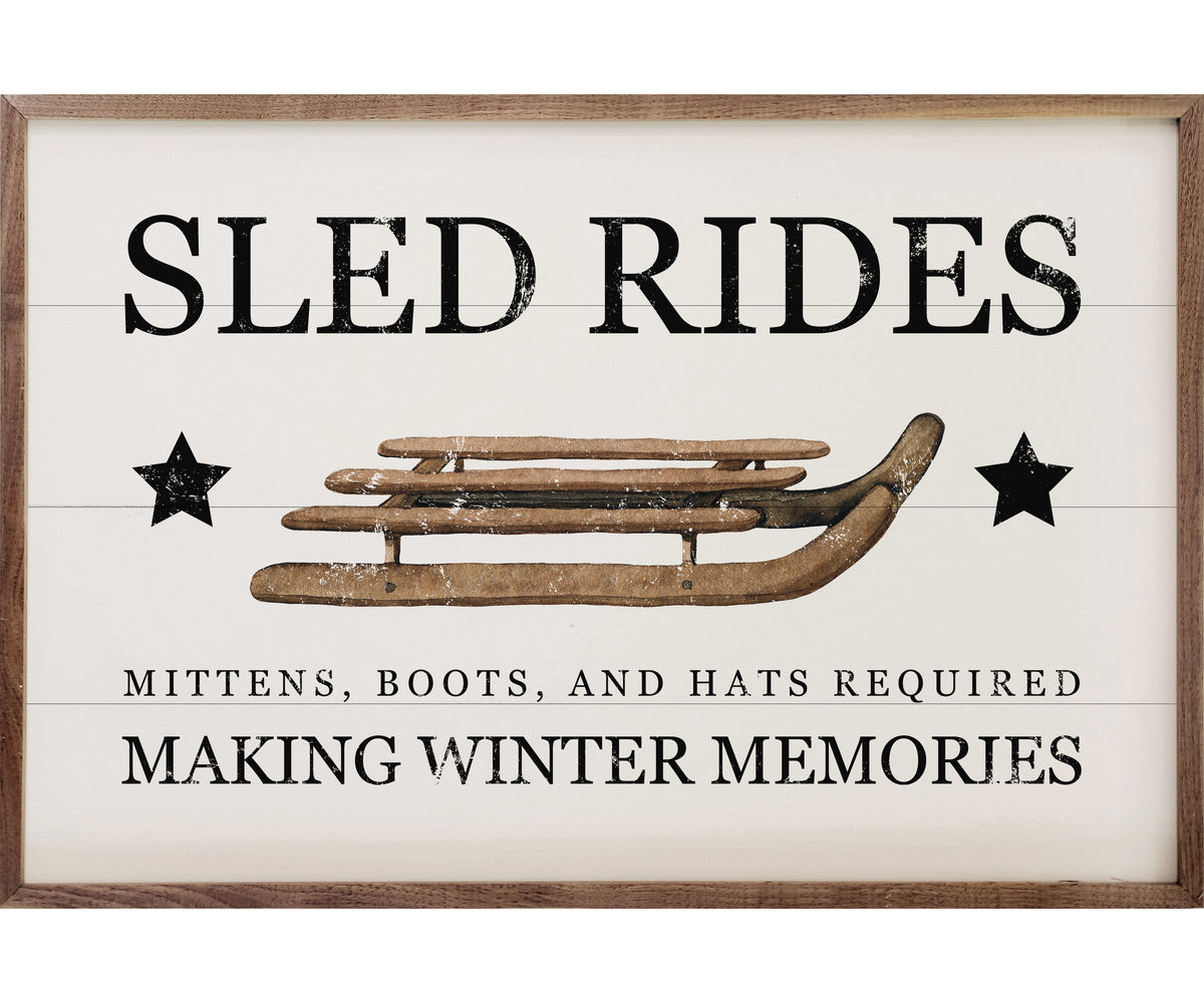 Kendrick Home Sled Rides Making Winter Memories White