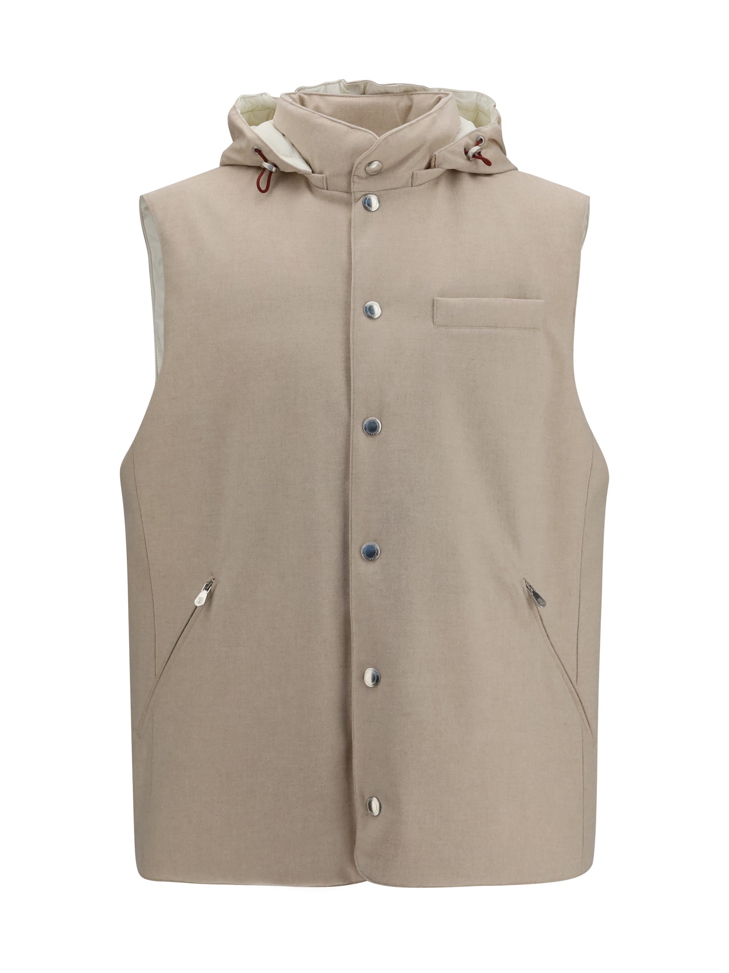 Wool Down Vest Sand/Panama