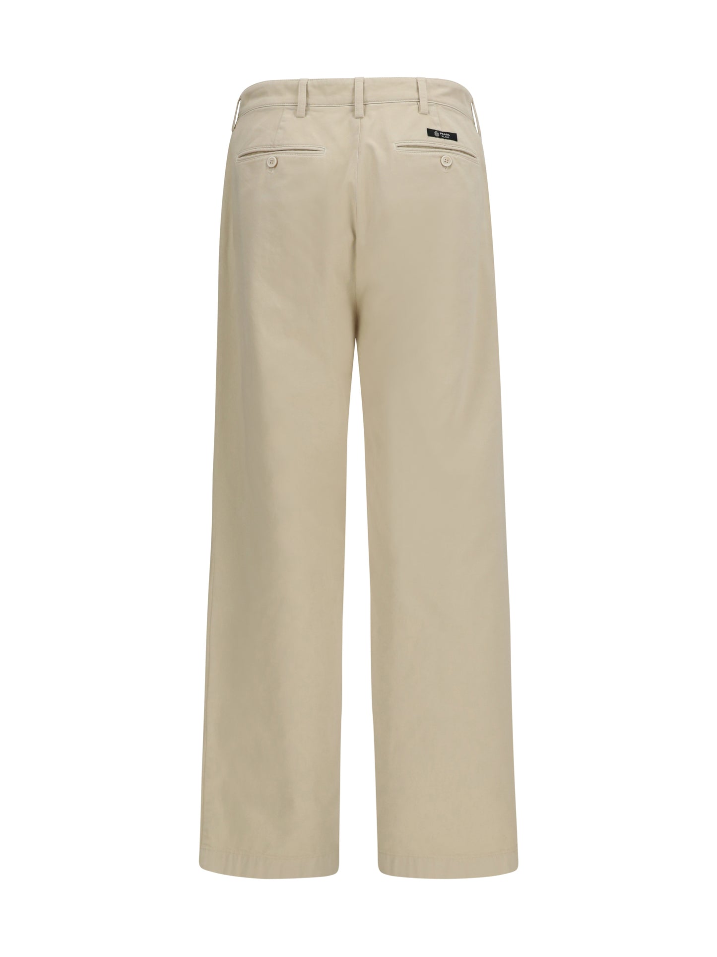 Pants Straight-Leg Cotton Sand