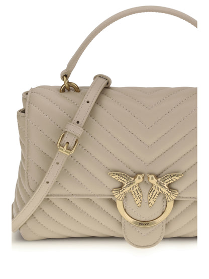 Handbag Love Lady Calfskin Beige/Grey