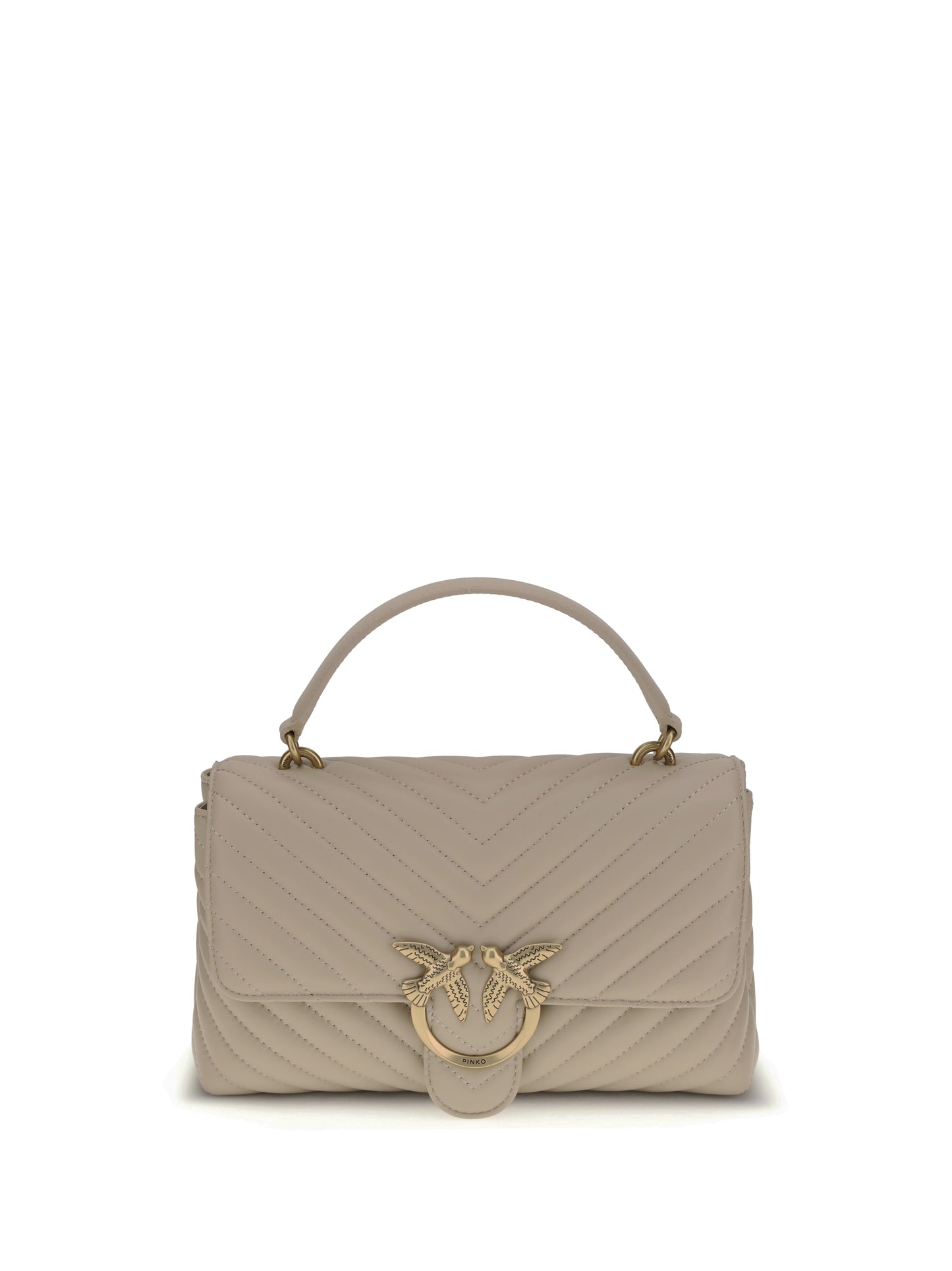 Handbag Love Lady Calfskin Beige/Grey