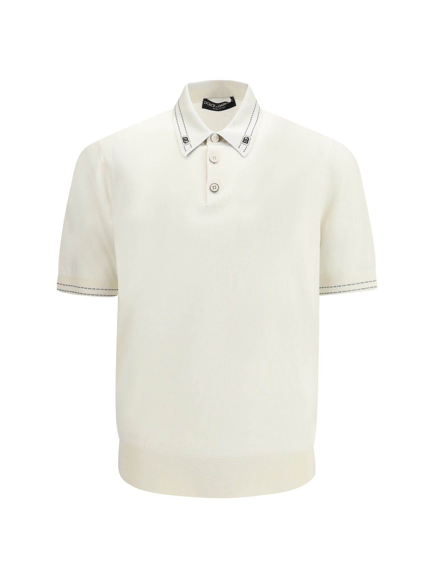 Silk Polo Shirt Natural White