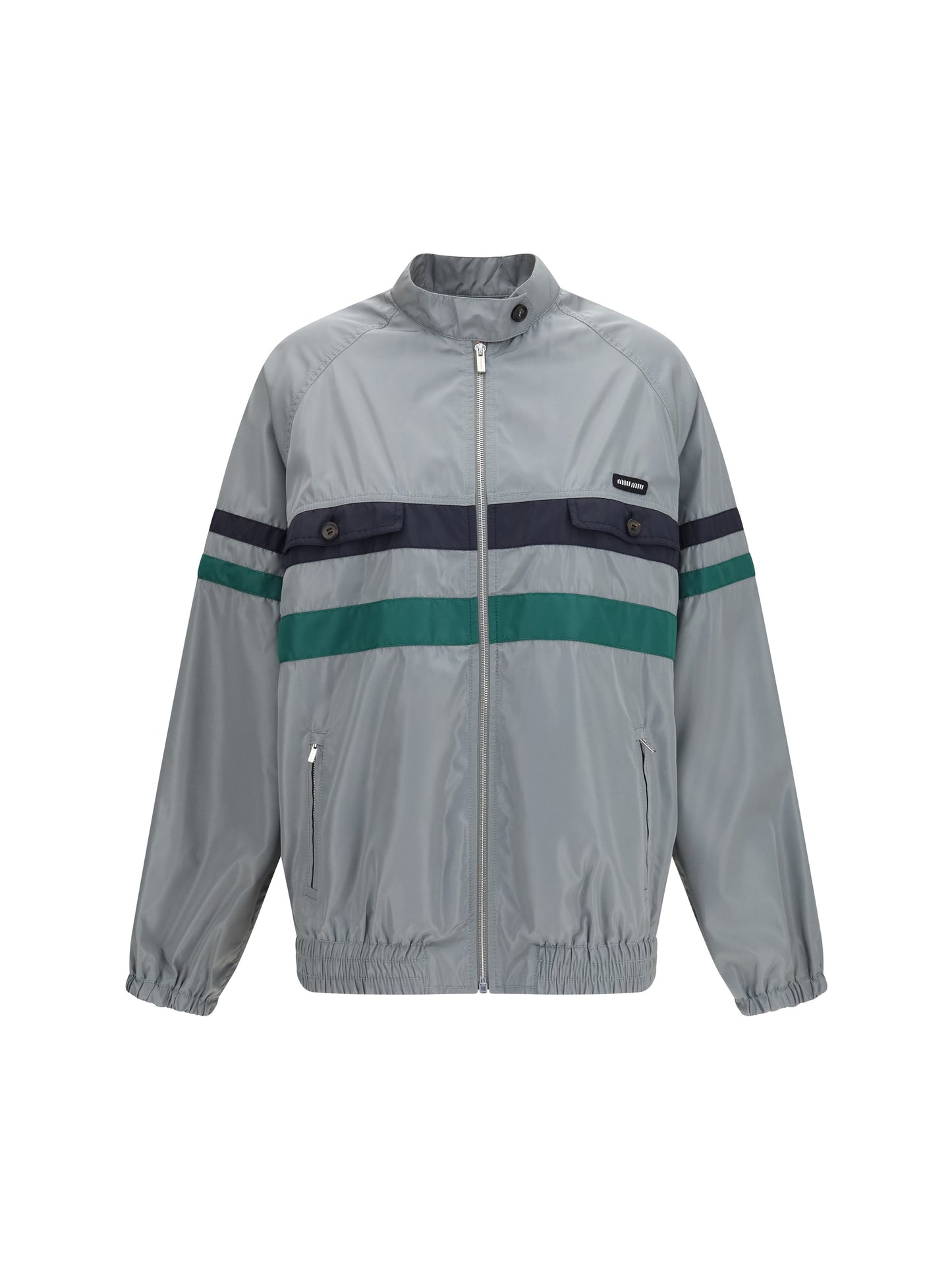 Technical Silk Jacket Lead Grey