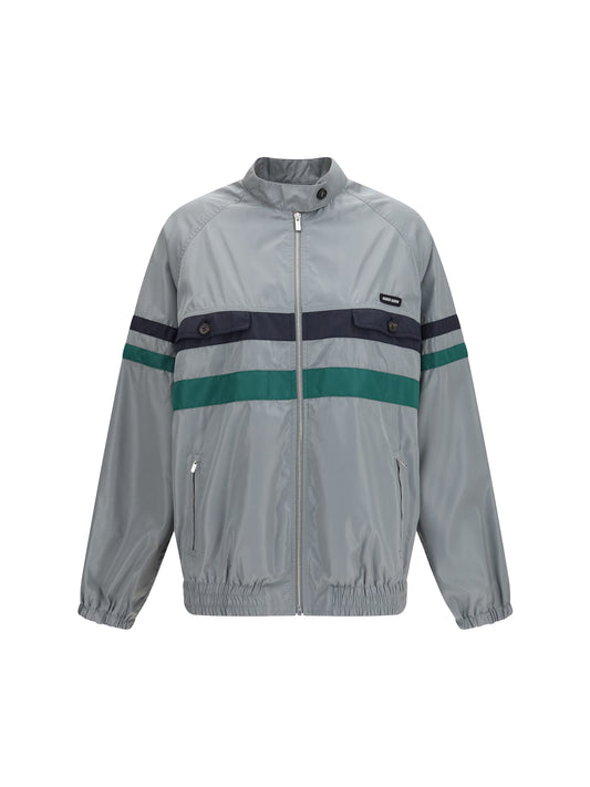 Technical Silk Jacket Lead Grey