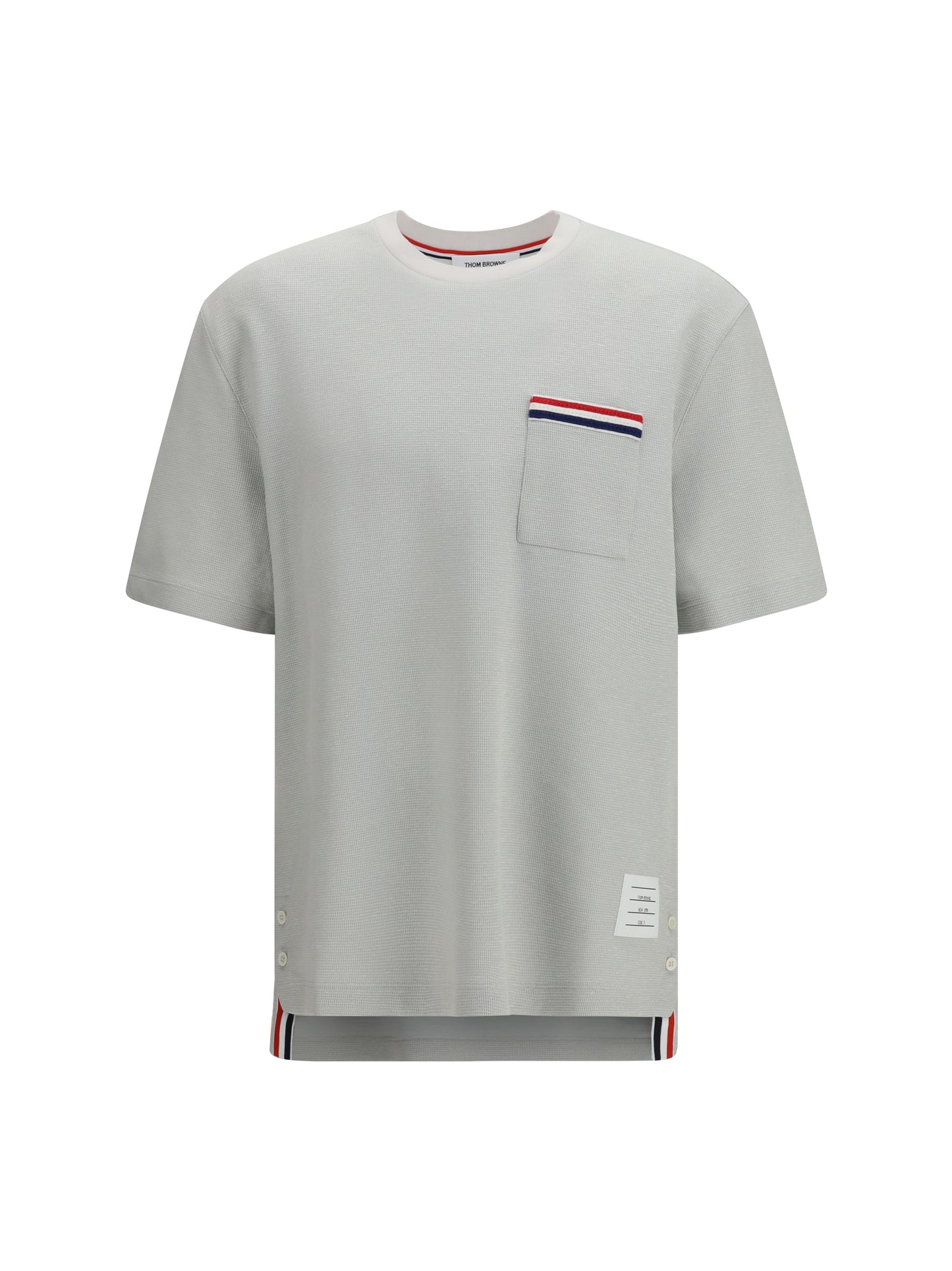 T-Shirt Short-Sleeve Pale Grey Cotton-Linen