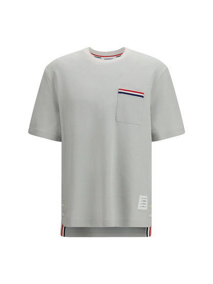T-Shirt Short-Sleeve Pale Grey Cotton-Linen