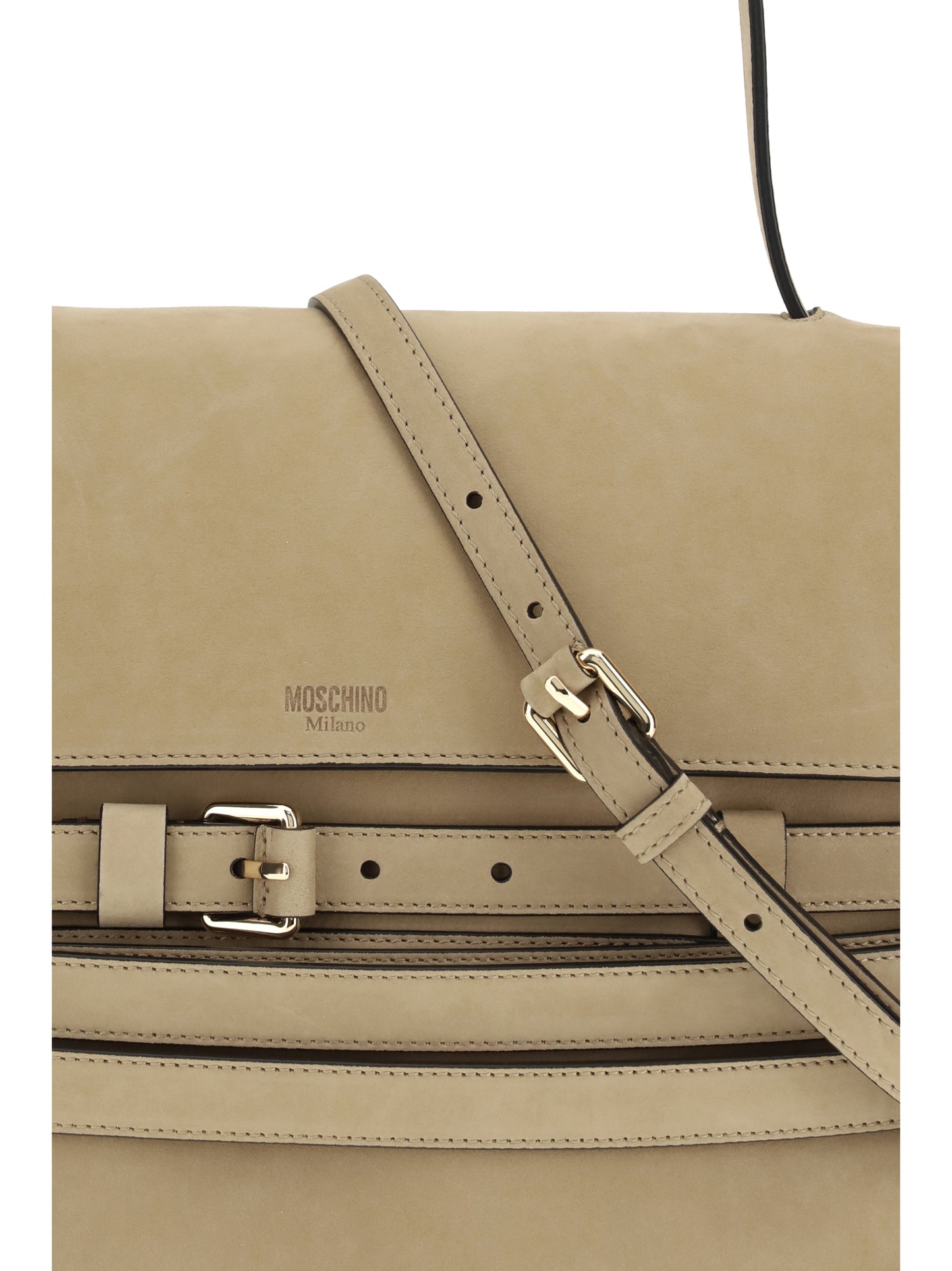 Handbag Tie Me Ecru Calf Leather