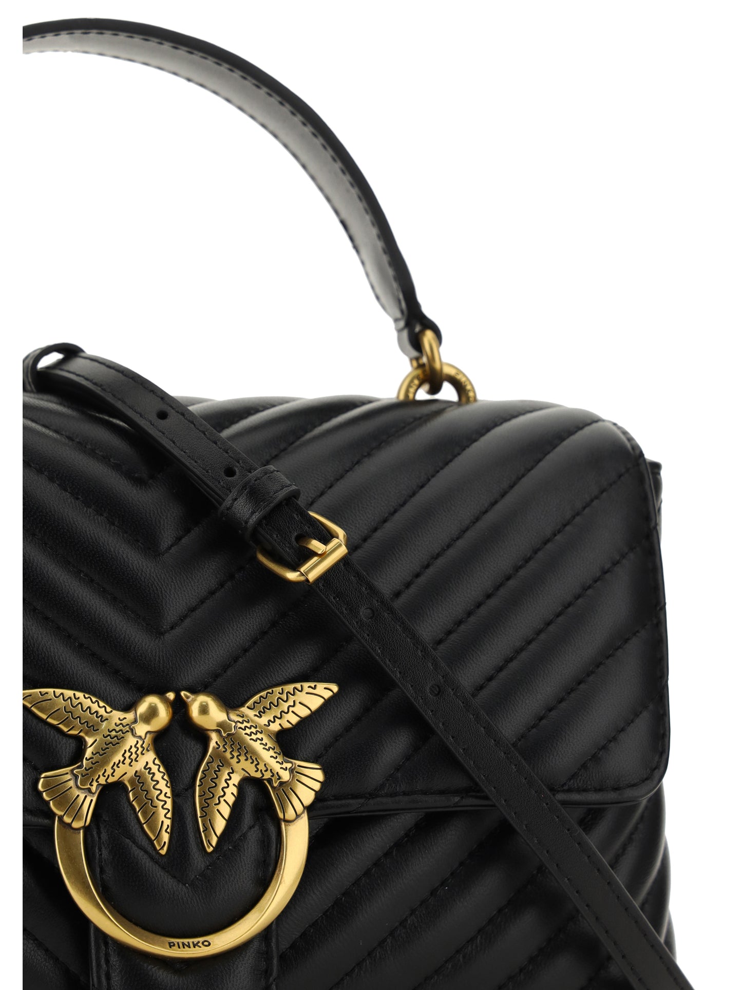Handbag Love Lady Calfskin Black/Antique Gold