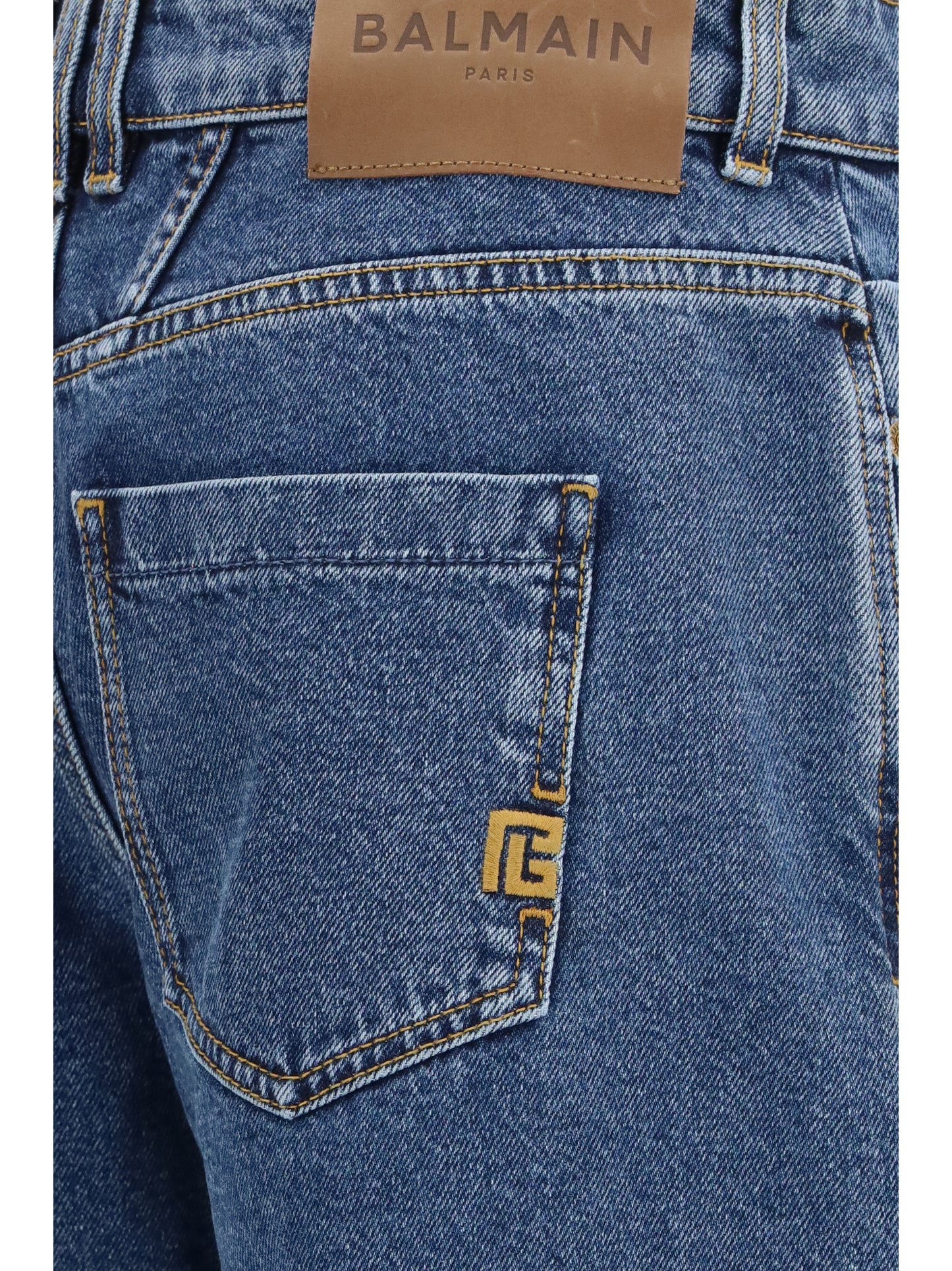 Jeans Straight Wide-Leg Dark Denim Blue