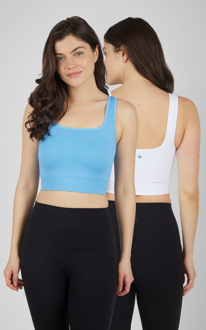 2 PK Seamless Longline Bra