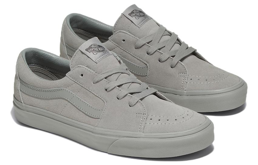 [vn0009qrgry] Mens Vans Sk8-low Mono Suede Grey - Turtle Dove/black Suede/canvas