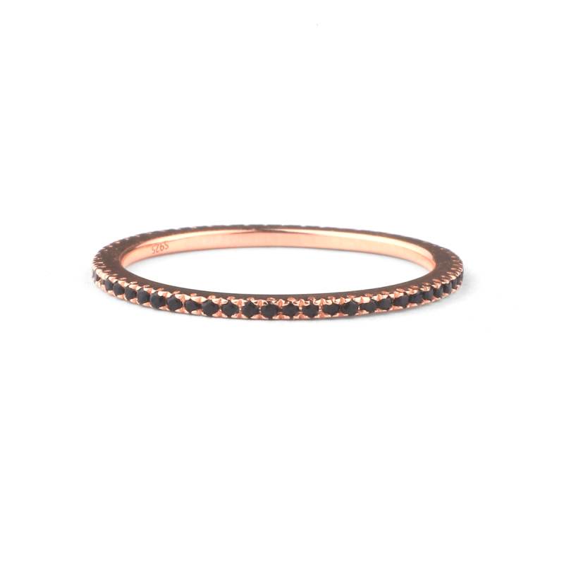 Mint & Lily Black Diamond Eternity Stacking Ring