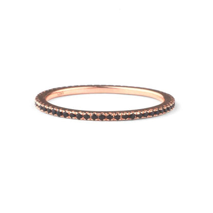 Mint & Lily Black Diamond Eternity Stacking Ring