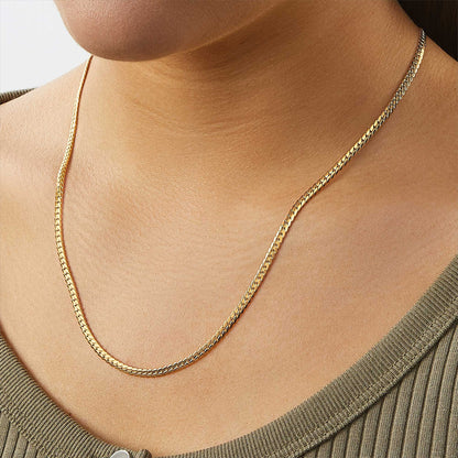 Mint & Lily Herringbone Gold Chain Necklace