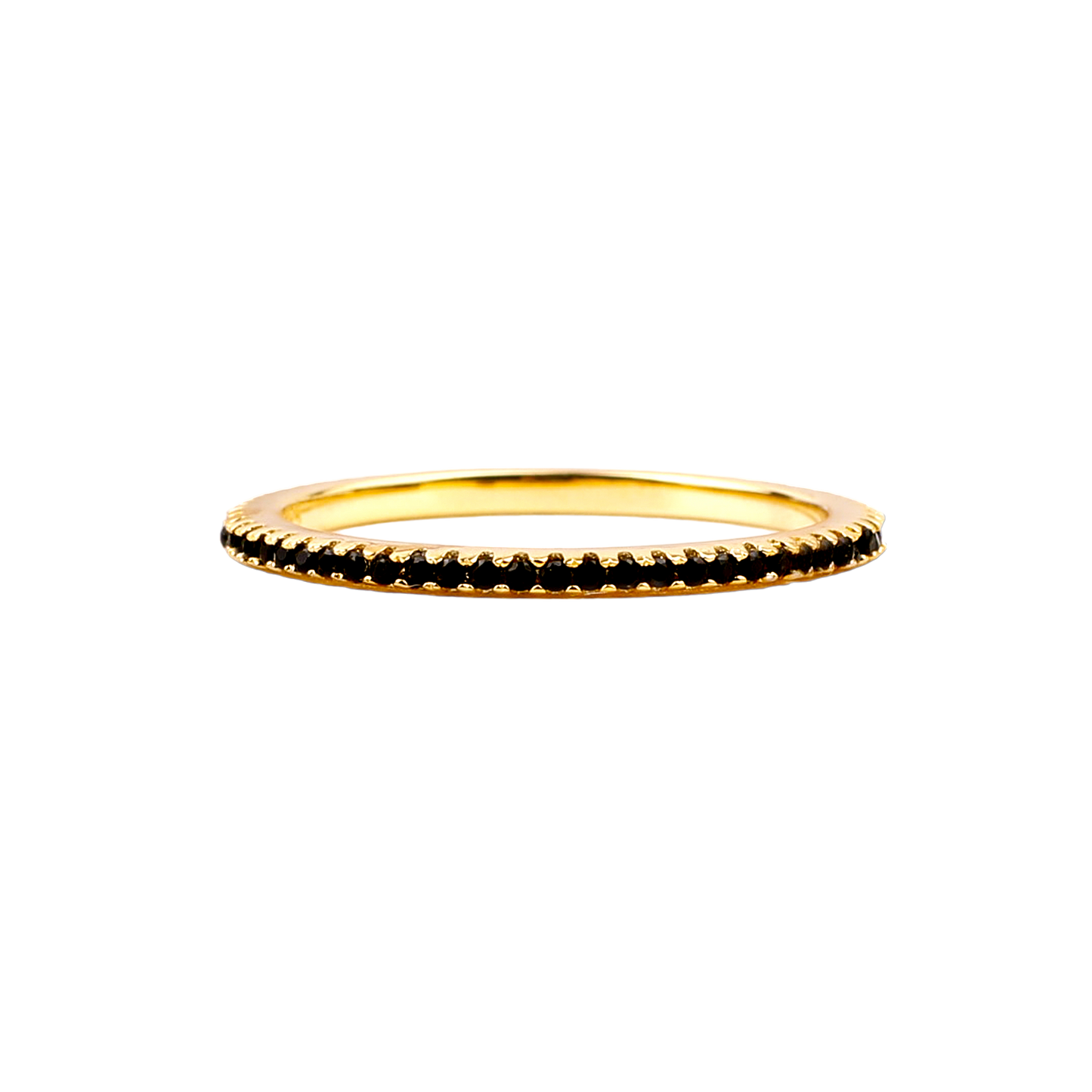 Mint & Lily Black Diamond Eternity Stacking Ring