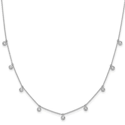 14K White Gold Lab Diamond Layering Necklace