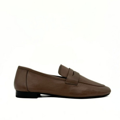 The Tennis Leather Loafer - Brown