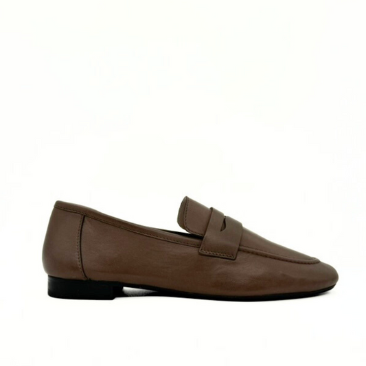 The Tennis Leather Loafer - Brown