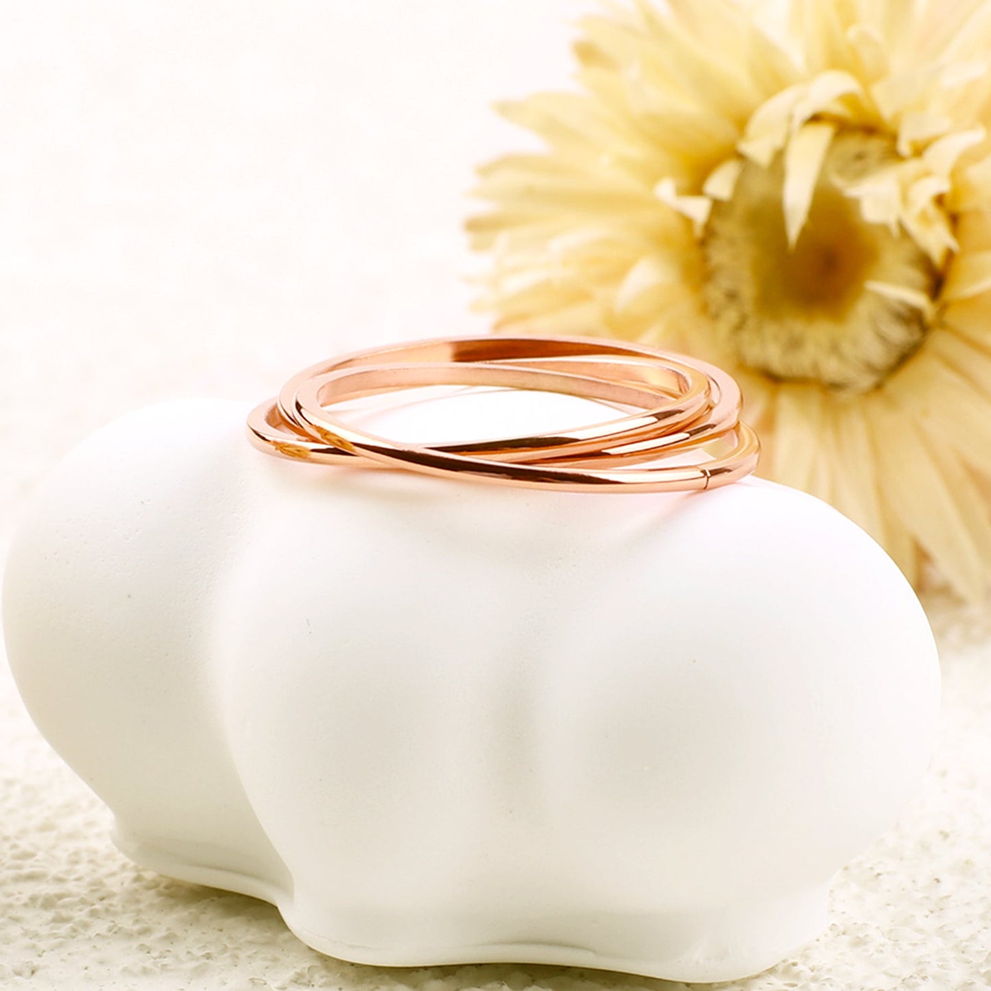Mint & Lily Dainty Interlocking Fidget Ring