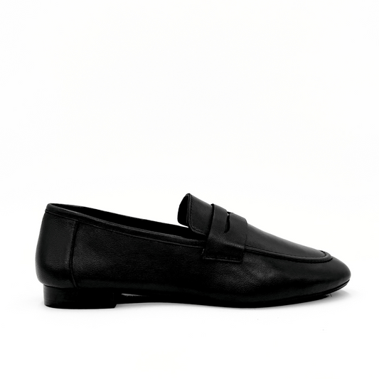 The Tennis Leather Loafer - Black
