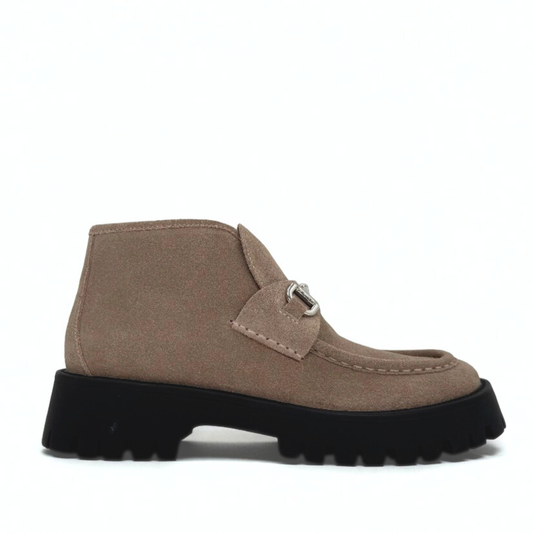 Dario Suede Horsebit Boots - Brown