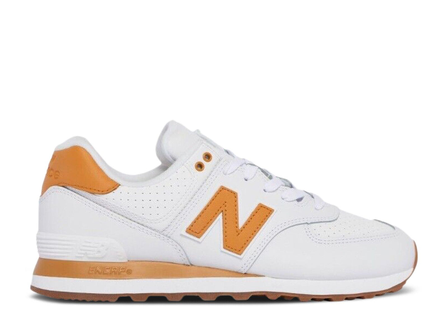 New Balance Grade School 574 White/Orange