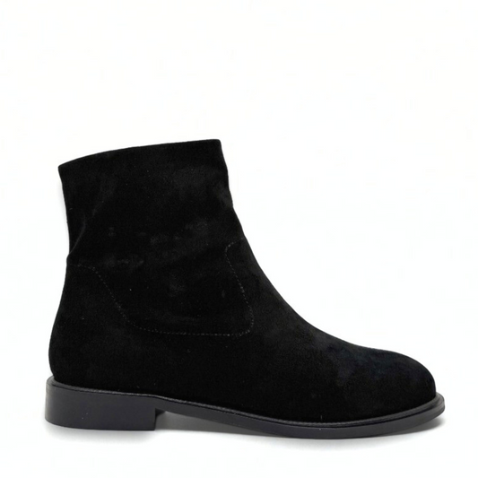 Flacco Suede Booties - Black