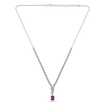 Natural Amethyst Art Deco Necklace