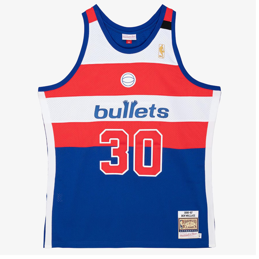 Men's Mitchell & Ness Authentic Jersey Bullets 96-97 Ben Wallace