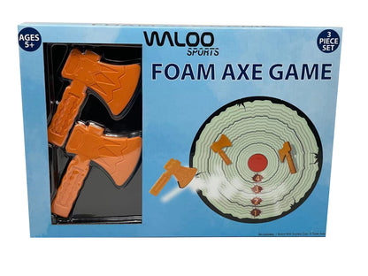 Waloo Foam Axe Game W/ 2 Foam Axes And Dart Board