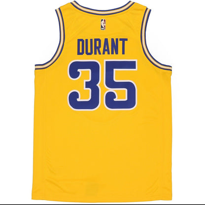Nike Men's NBA Golden State Warriors Durant Gold Hardwood Classics Swingman Jersey
