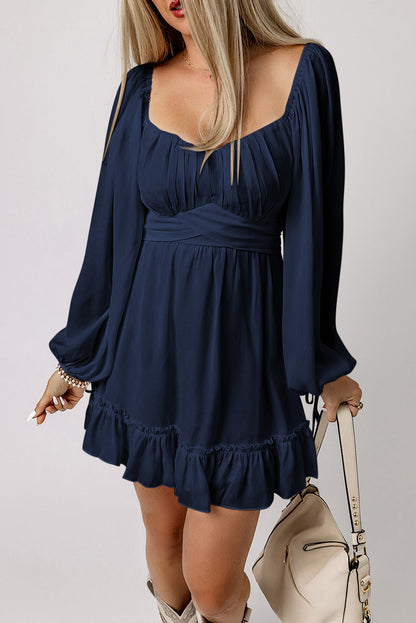 Threaded Pear Deborah Waist Square Mini Dress