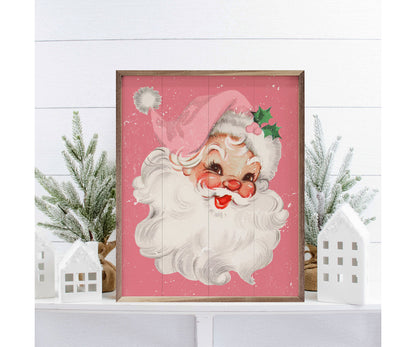 Kendrick Home Pink Santa