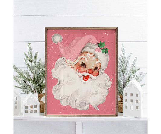 Kendrick Home Pink Santa