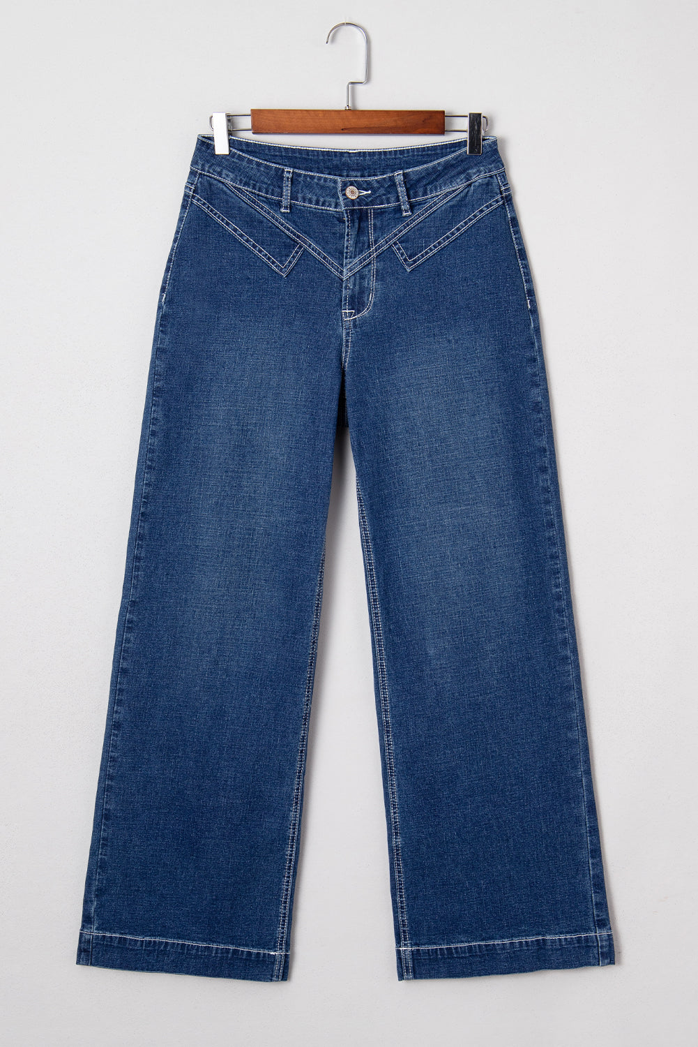 Threaded Pear Daria Detail Loose Cuffed Jeans