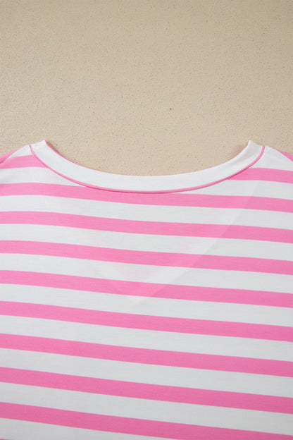 Ivanna Stripe Colorblock Patched PLUS Tee