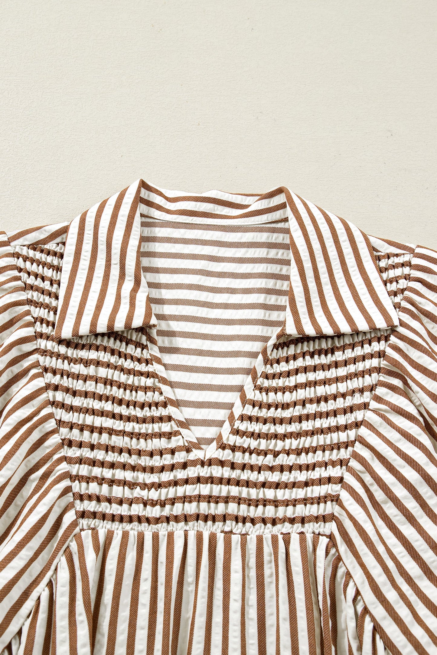Threaded Pear Lina Short Puff Sleeve Blouse