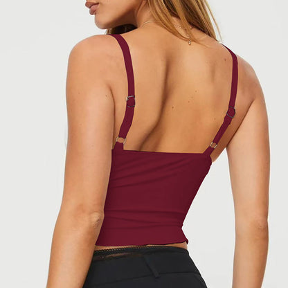 🎀 Women's Bow Camisole Backless Tank – Waist-Defining Elegance