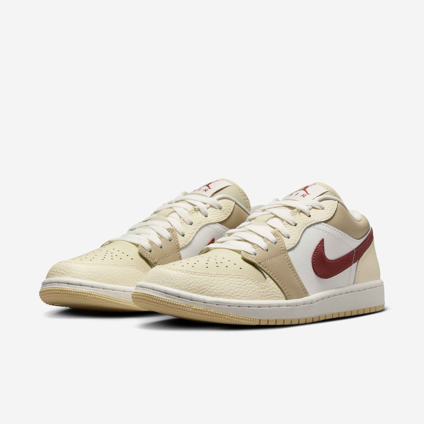 [hv6530-100] Womens Air Jordan Retro 1 Low Ce 'desert Khaki Red Sepia'