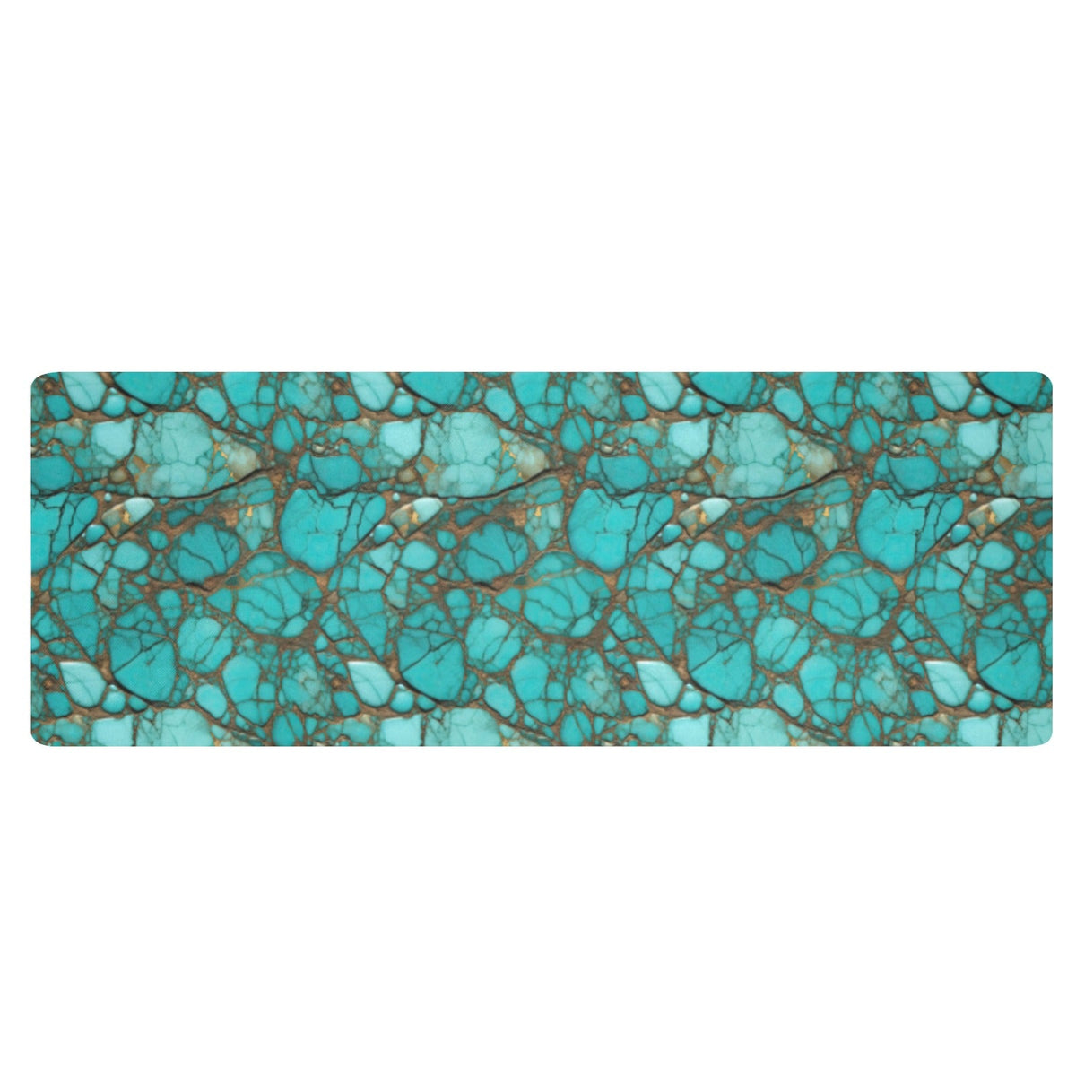 Turquoise Long Kitchen Mat 48"x17" Made in America