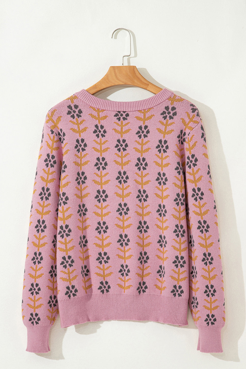Threaded Pear Dulce Ribbed Banded Cardigan Sweater