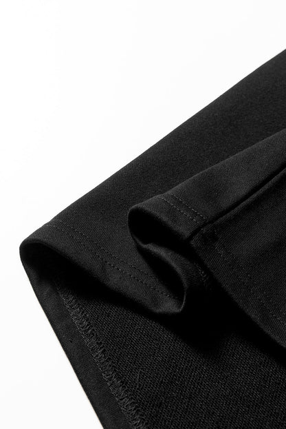 Varsity Sweater Dress - Black