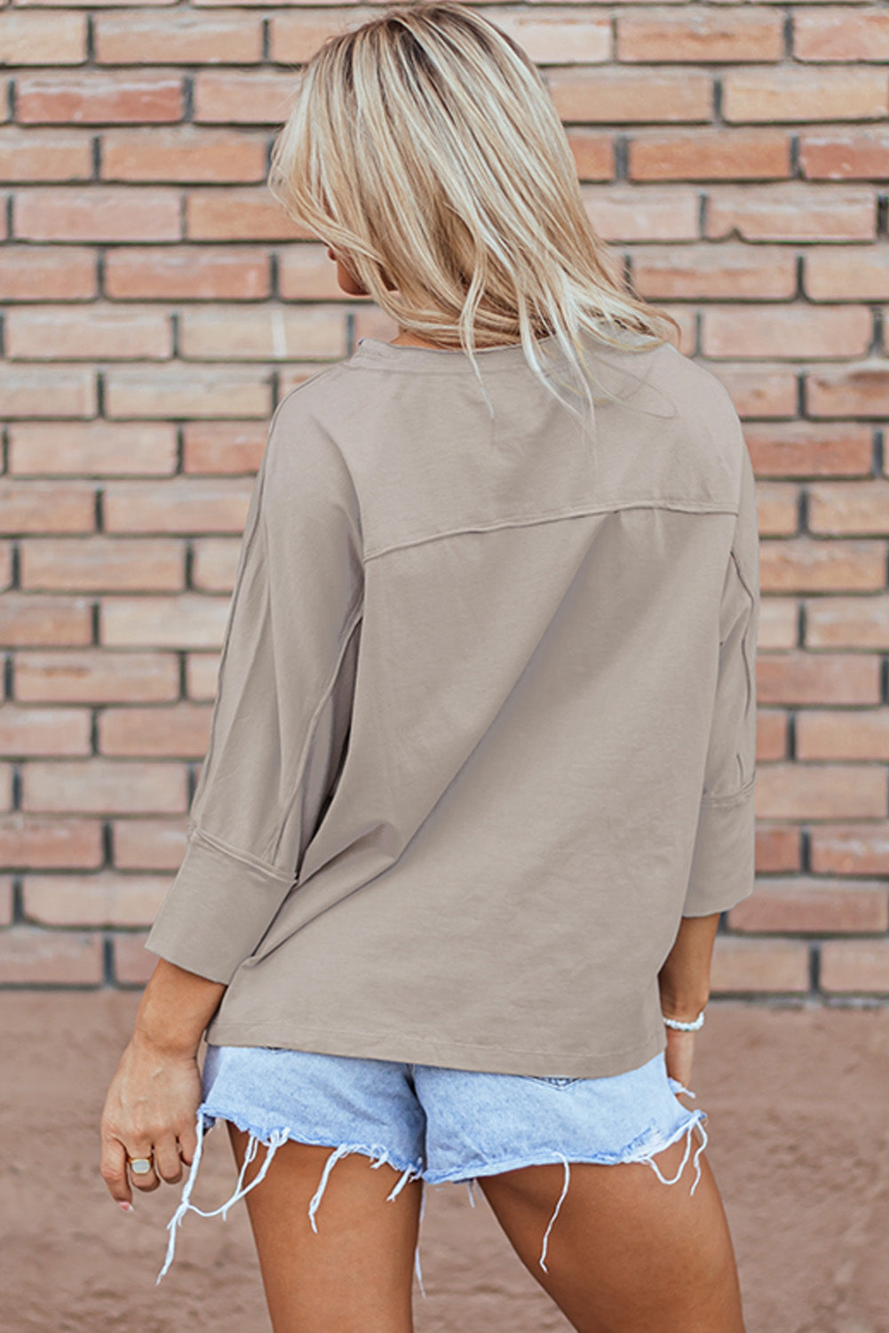 Naomi Floral Starbust Exposed Seam Mineral Wash Top by Threaded Pear