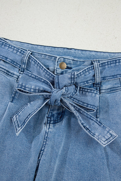 Threaded Pear Ava Sash Wide Leg Jeans