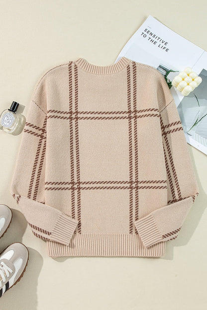 Threaded Pear Madison Knitted Drop Shoulder Sweater