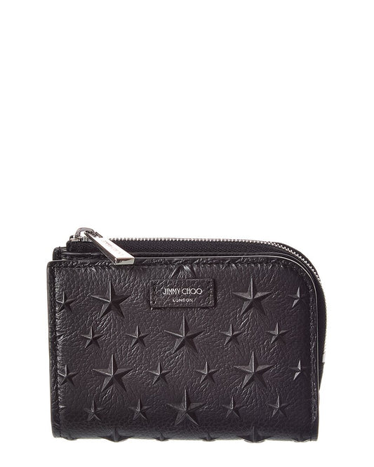Jimmy Choo Compact Zip Leather Wallet