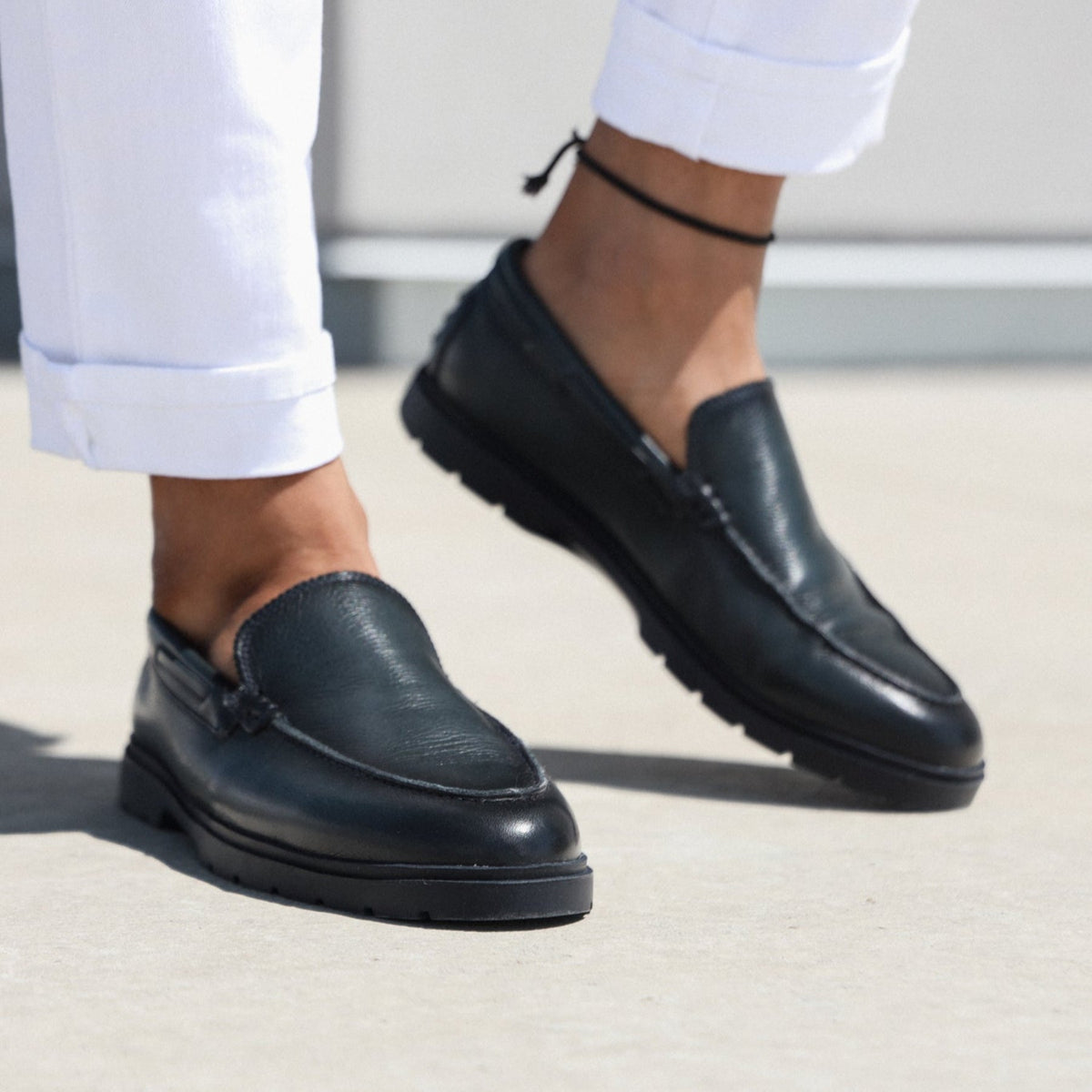 Navy Grainy-