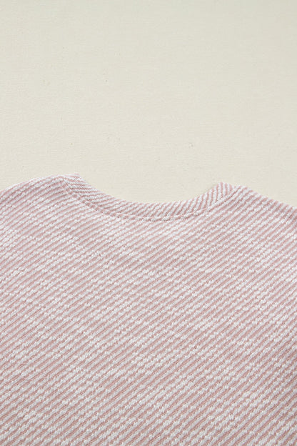 Threaded Pear Amanda Ruffled Short Sleeve Blouse