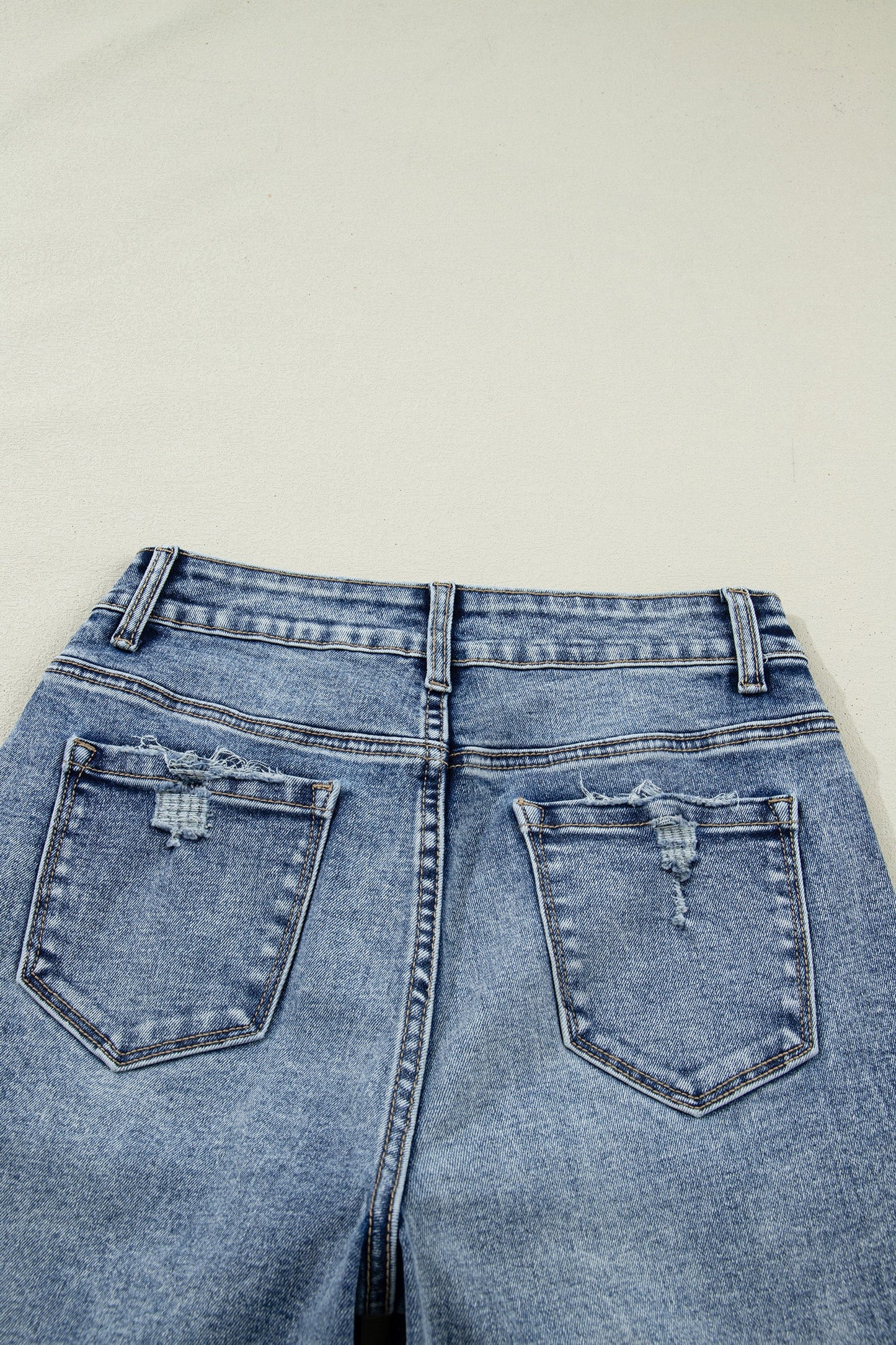 Threaded Pear Elia Cuffed Straight Loose Jeans