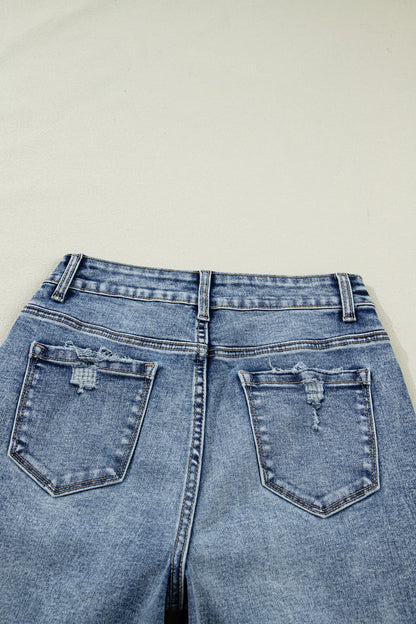 Threaded Pear Elia Cuffed Straight Loose Jeans